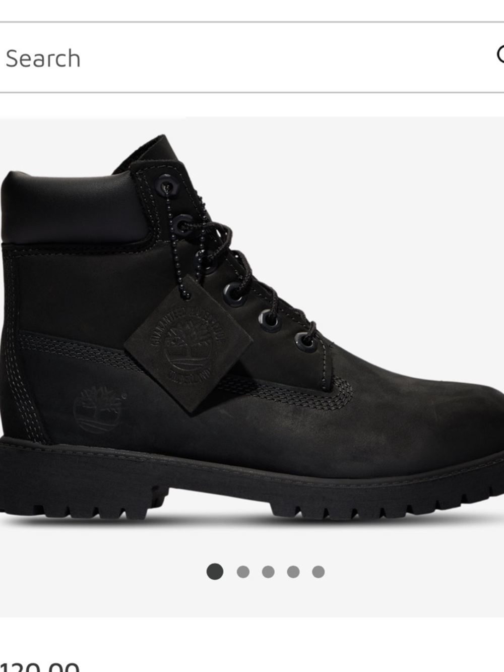 Timberland All-Black Premium Nubuck Lace-Up Boot